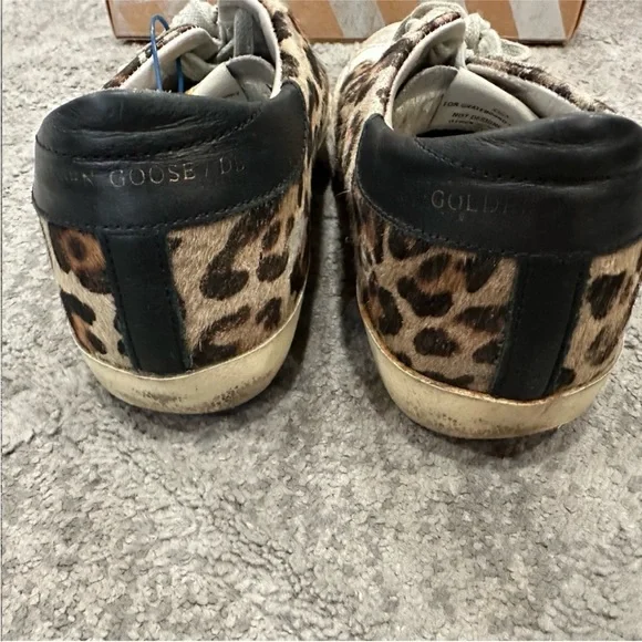 Golden Goose Superstar Leopard Hair Calf Sneakers EU 37